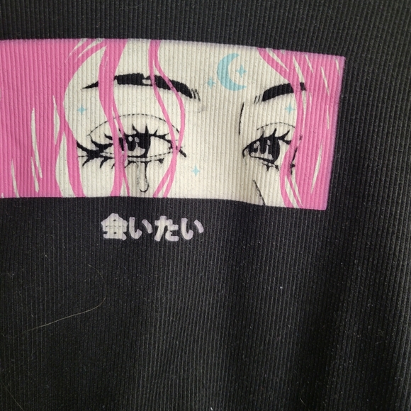 JUSTIFY CROP RINGER TEE ANIME GIRL - Picture 5 of 7